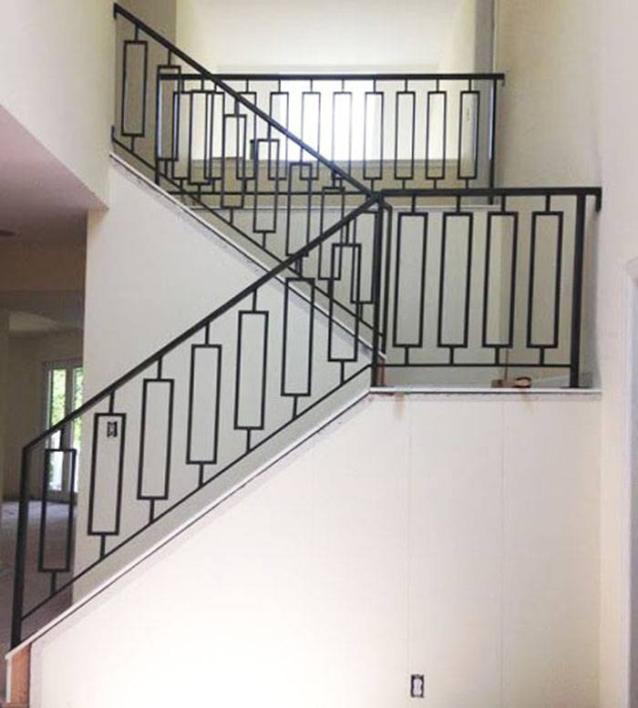 Lan can cầu thang sắt đơn giản